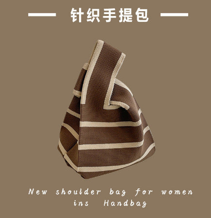 Vest Bag Women's Korean Knitted New Year Knitted Bag Hand Bag Knitted Oblique Bag