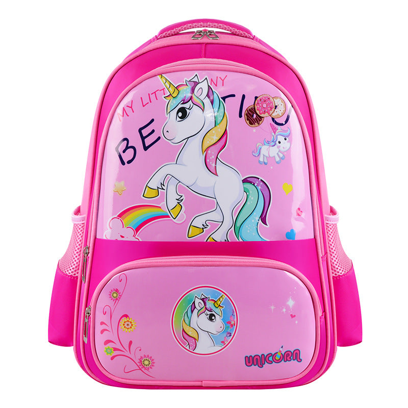 Lightweight Breathable Kids Backpack with Cartoon Design for School Children, Comfortable Ergonomic Shoulder Straps and Durable Nylon Material
