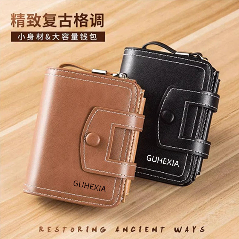 Good-looking Men's Short Wallet New Simple Driver's License Wallet Fashion Brand Youth Wallet