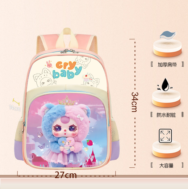 Cute Cartoon Stitch Kids Backpack for Kindergarten and School, Breathable and Waterproof Design with Thick Shoulder Straps