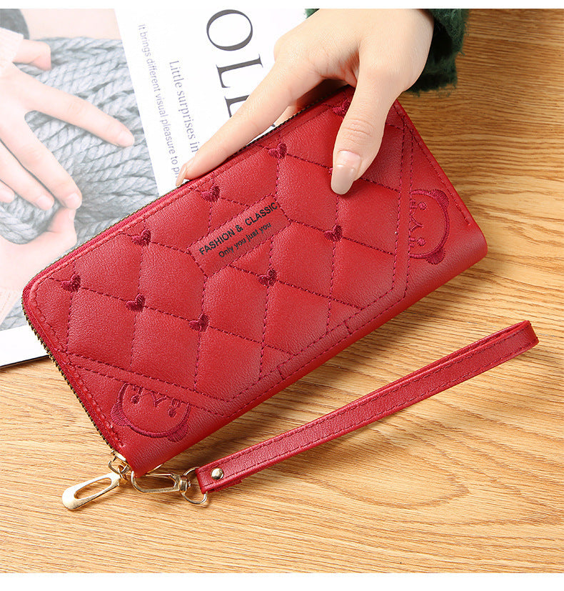 New Style Clutch Purse Women's Long Zipper Multi-Function All-matching Wallet Large Capacity Phone Wallet