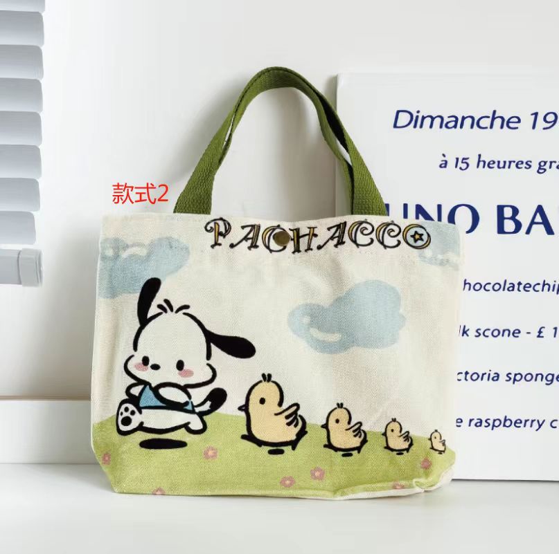 Striped Canvas Tote Bag with Custom Embroidery for Daily Use and Commuting