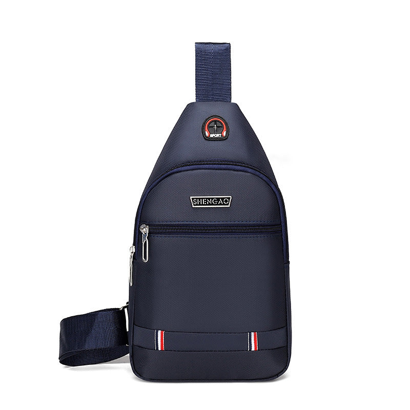 Stylish Men's Chest Bag with Large Capacity, Water-Resistant Oxford Fabric, Perfect for Business and Daily Use