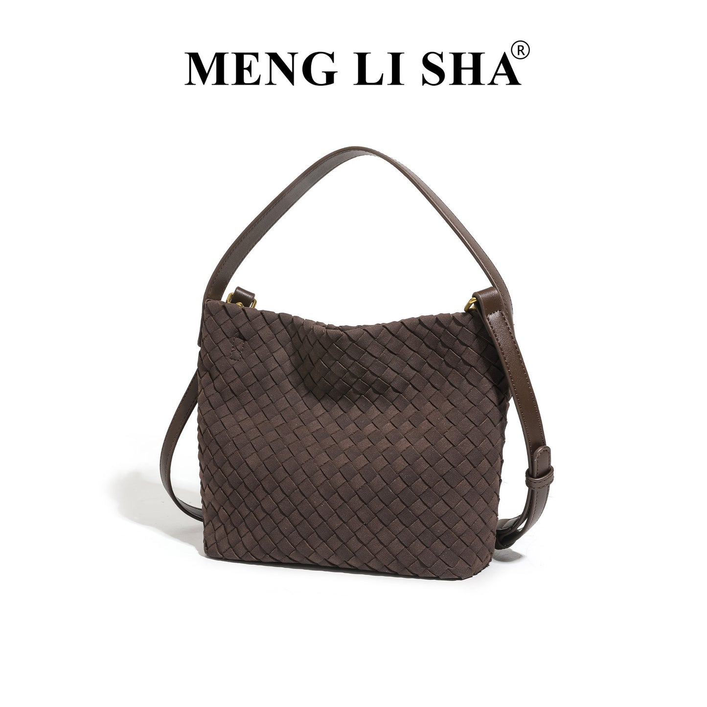 Women's Bag New High-Grade Bucket Woven Bag Commuter's All-Matching European and American Fashion Shoulder Crossbody Tote Bag