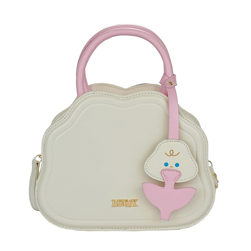 Cream Cloud Bag New Cute Japanese and Korean Style Messenger Bag with Mobile Phone Bag Everyday Joker Women's Bag