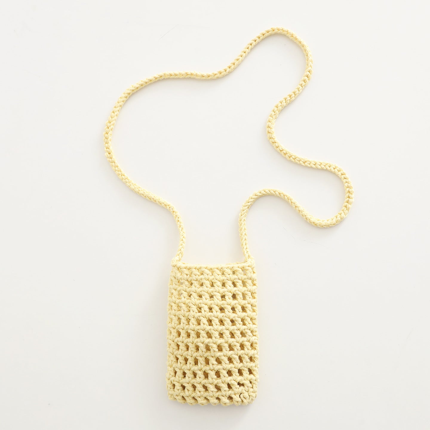 Handmade Crochet Crossbody Phone Bag with Hollow Design for Casual Everyday Use