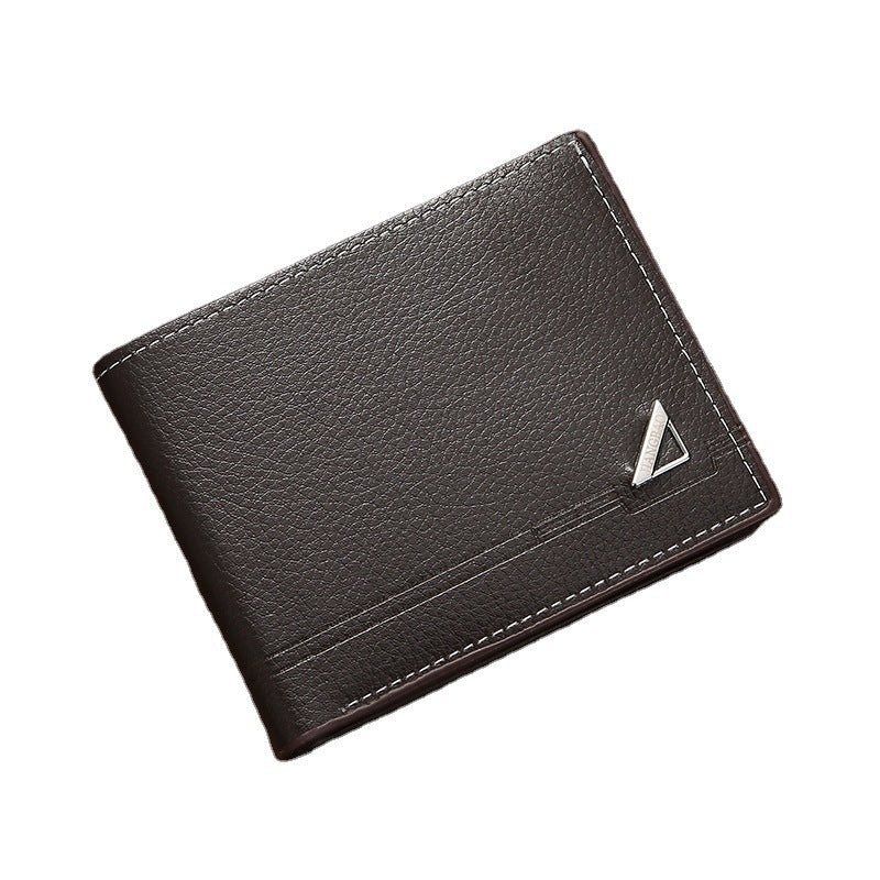 Stylish Men's Short Wallet with Anti-Theft Feature, Soft PU Leather, Business Casual Design, Large Capacity Card Holder