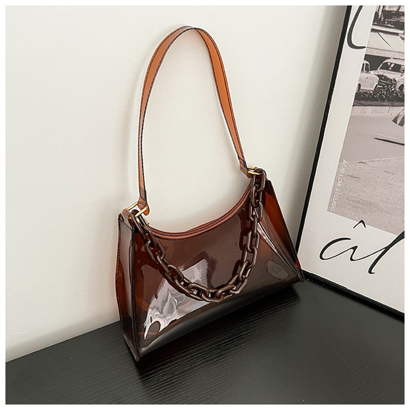Summer New Transparent PVC Women's Bag Fashion Underarm Cute Daily Shoulder Bag