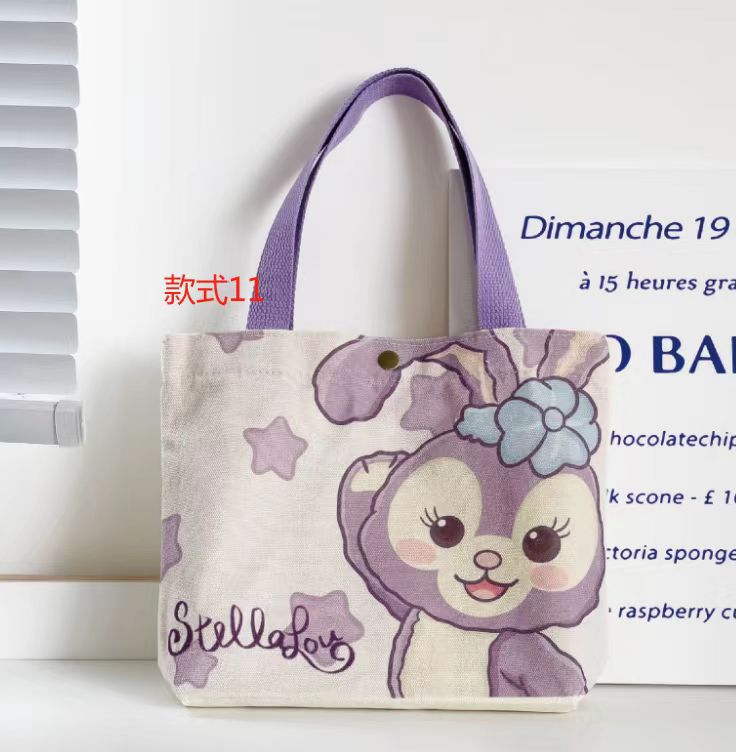 Striped Canvas Tote Bag with Custom Embroidery for Daily Use and Commuting