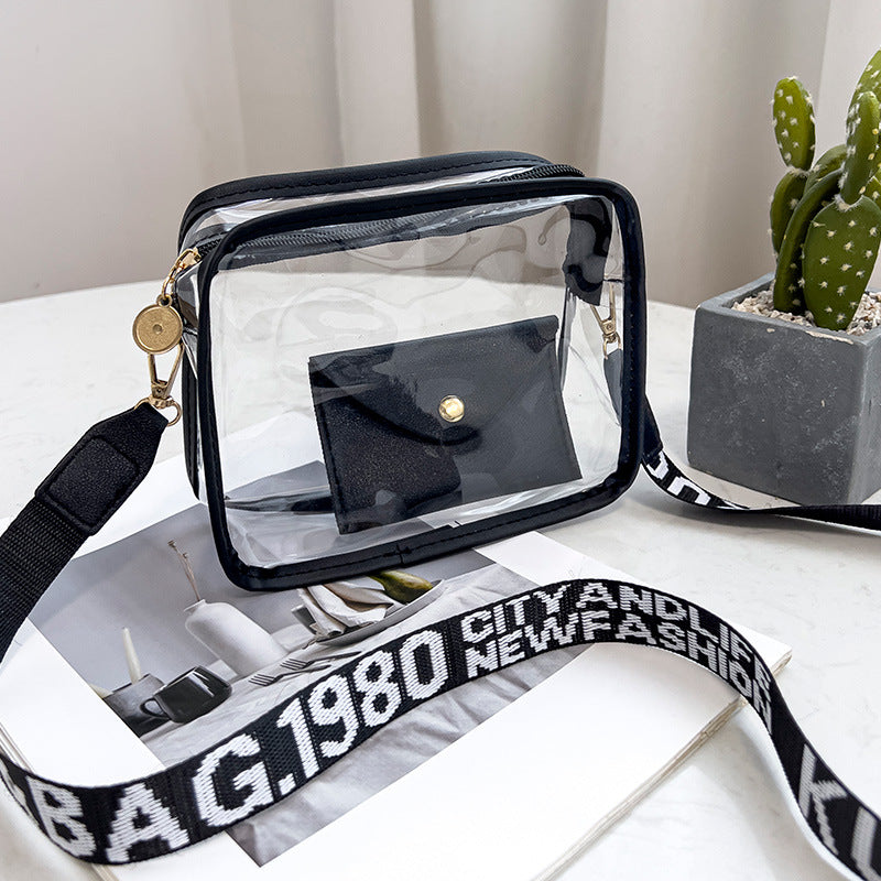 Women's Bag New Korean Style Transparent Jelly Pack Trendy Messenger Bag