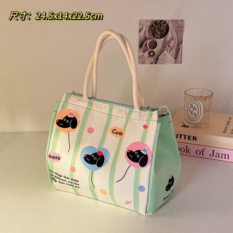Tote Bag Good-looking Lunch Bag Female Cute Student Lunch Box Bag Rice Bag Insulated Lunch Box