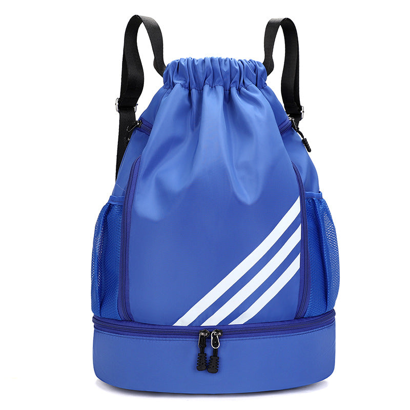 Drawstring Sports Backpack with Large Capacity for Basketball Training and Outdoor Travel, Lightweight and Durable Nylon Design