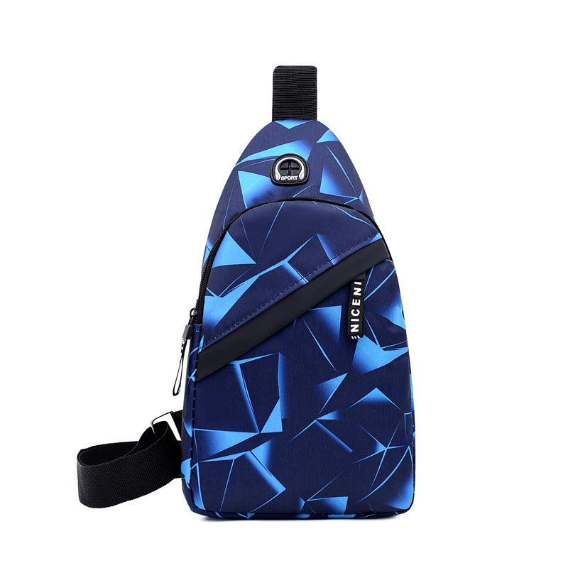 Chest Bag for Men and Women Lightweight Crossbody Bag with Earphone Hole Suitable for Outdoor Travel Daily Use