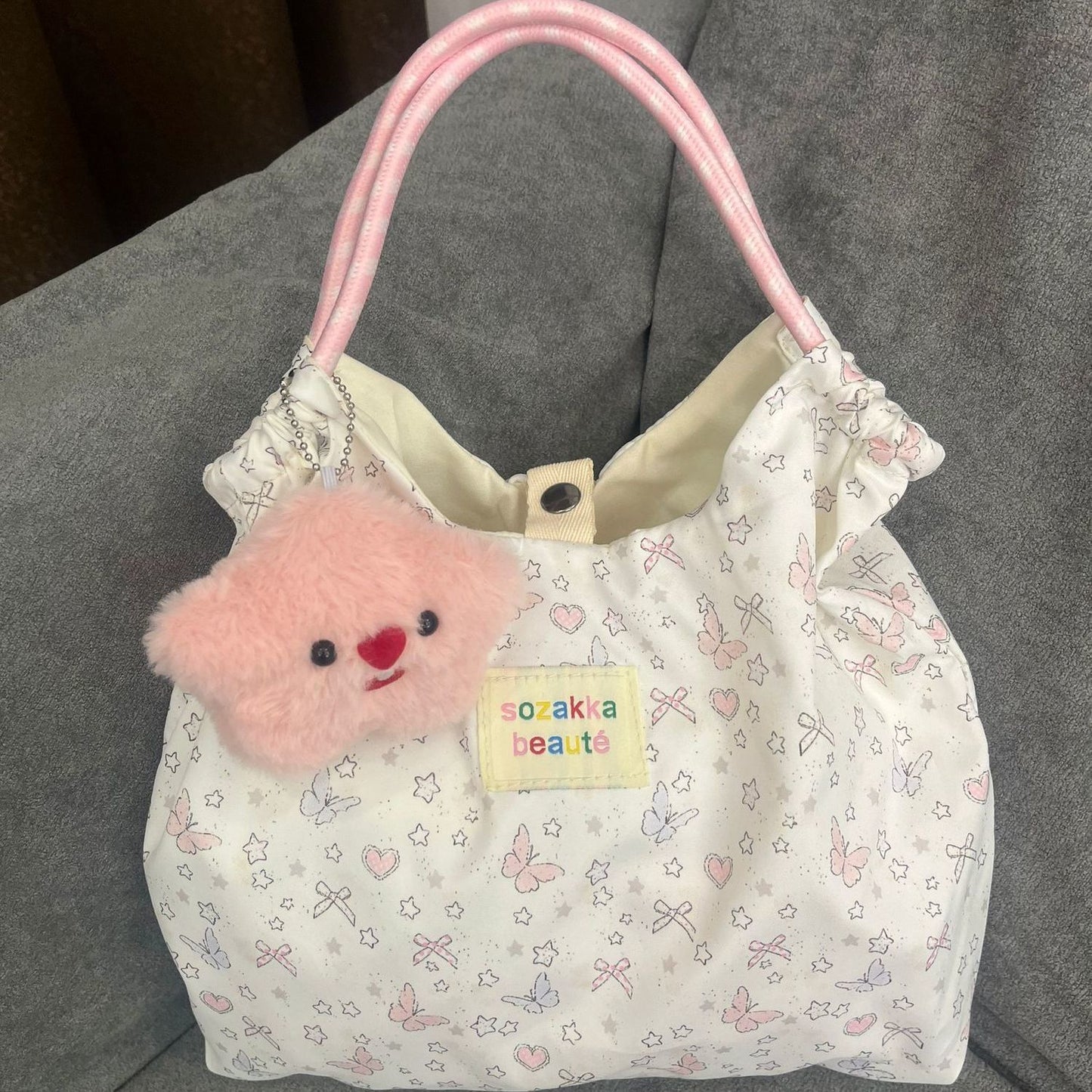 Cute Melody Tote Bag for Female Students Large Capacity Shoulder Bag Essential for Daily Class Commuting