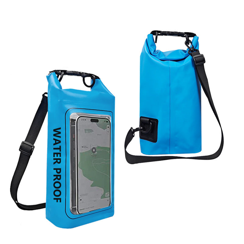 2L Waterproof Crossbody Bag with Touchscreen Phone Pocket for Outdoor Swimming and Hiking