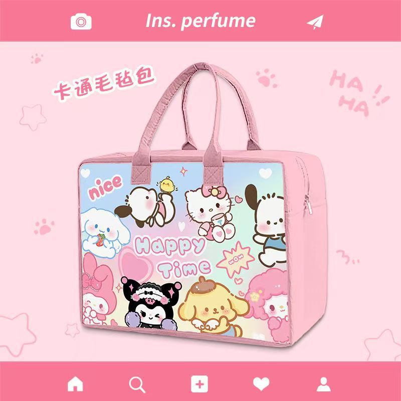 Women's Handbag Crayon Xiaoxin Cartoon Felt Travel Bag Large Capacity Carrying Case Travel Essential Fashion Trend