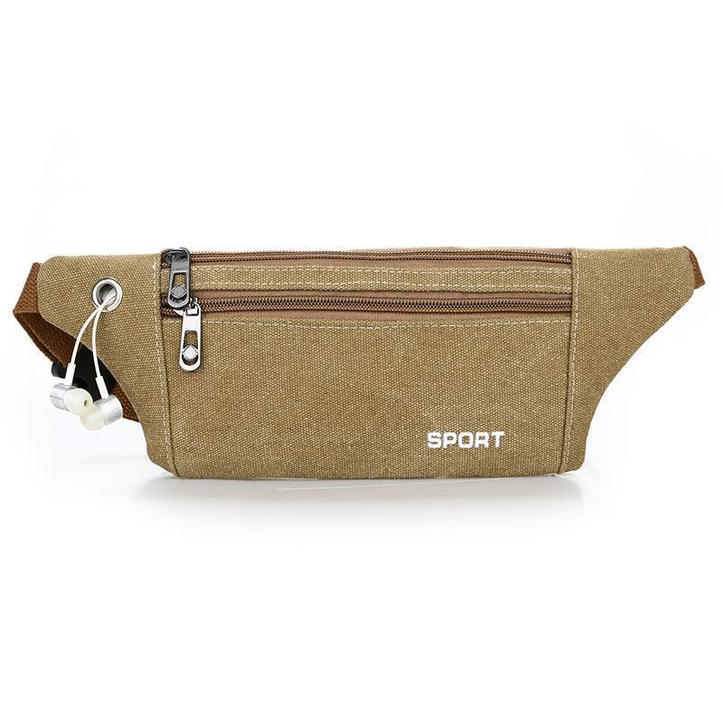 Canvas Mobile Phone Waist Bag Men's Durable Outdoor Sport Climbing Running Stall Bag