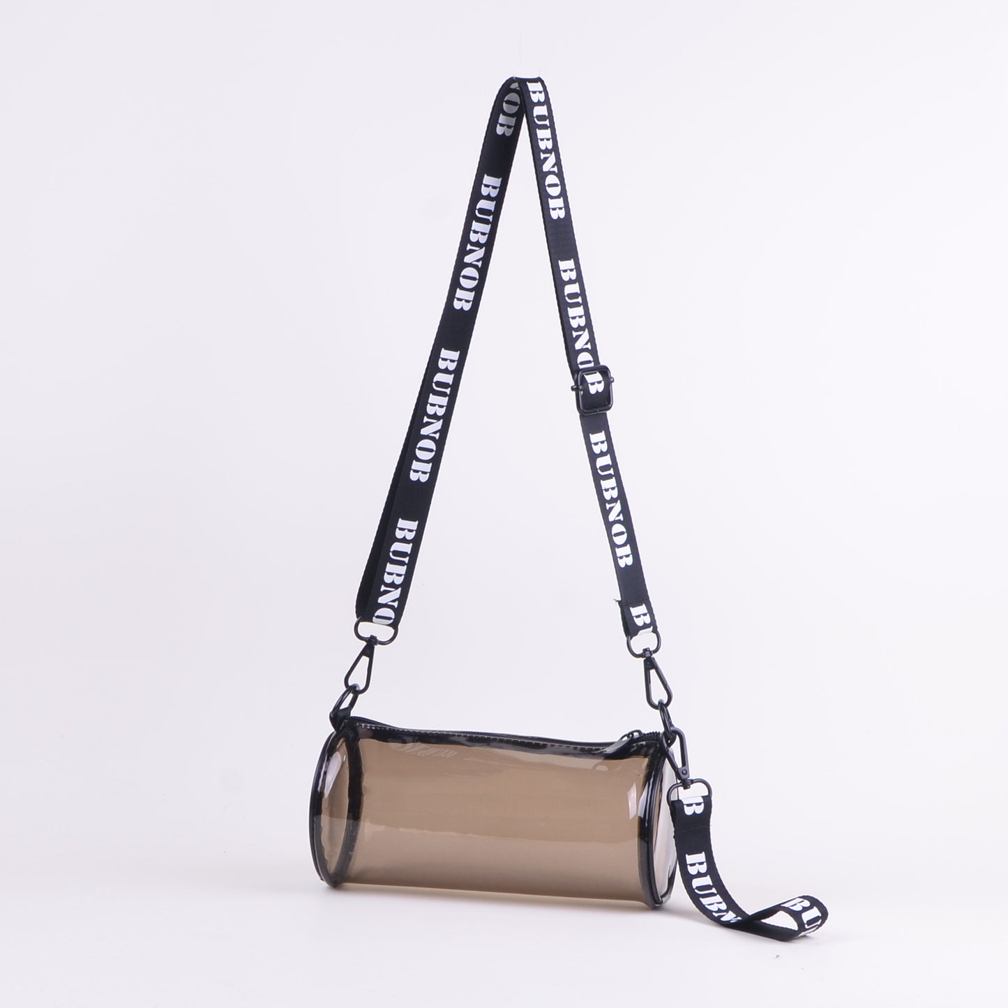 Transparent Cylinder Crossbody Bag 2024 New Fashion Clear Makeup Pouch for Daily Use and Travel