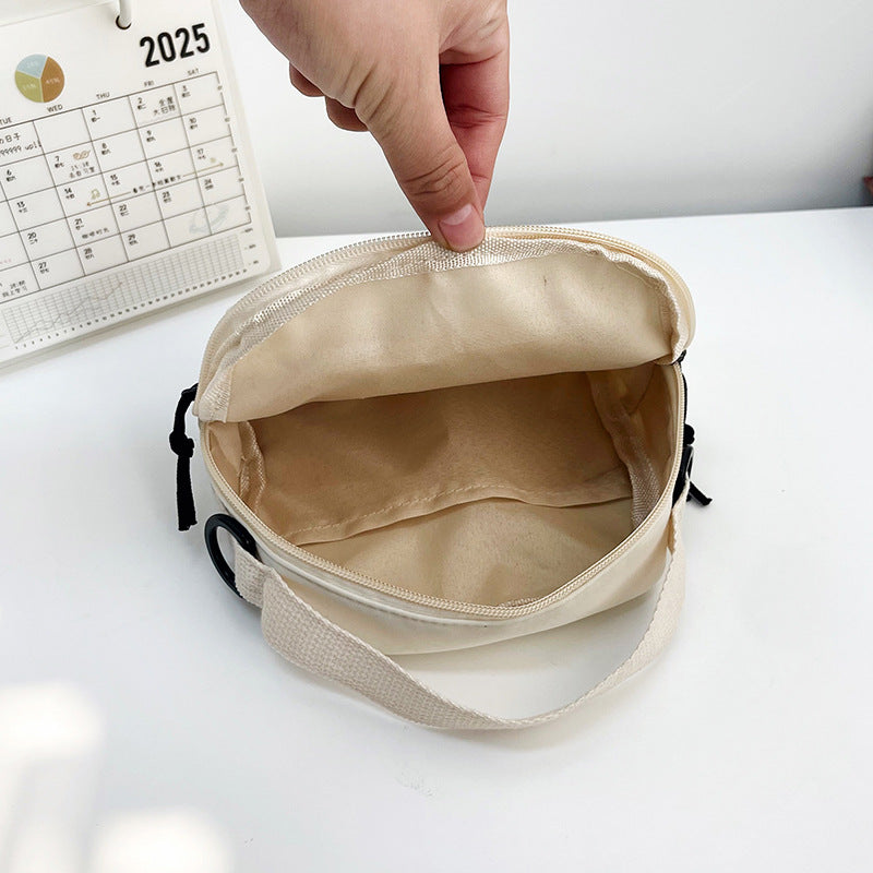 Cute Nylon Crossbody Bag for Women, Fashionable Mini Shoulder Bag with Zipper Closure and Multiple Inner Pockets, Perfect for Daily Use and School