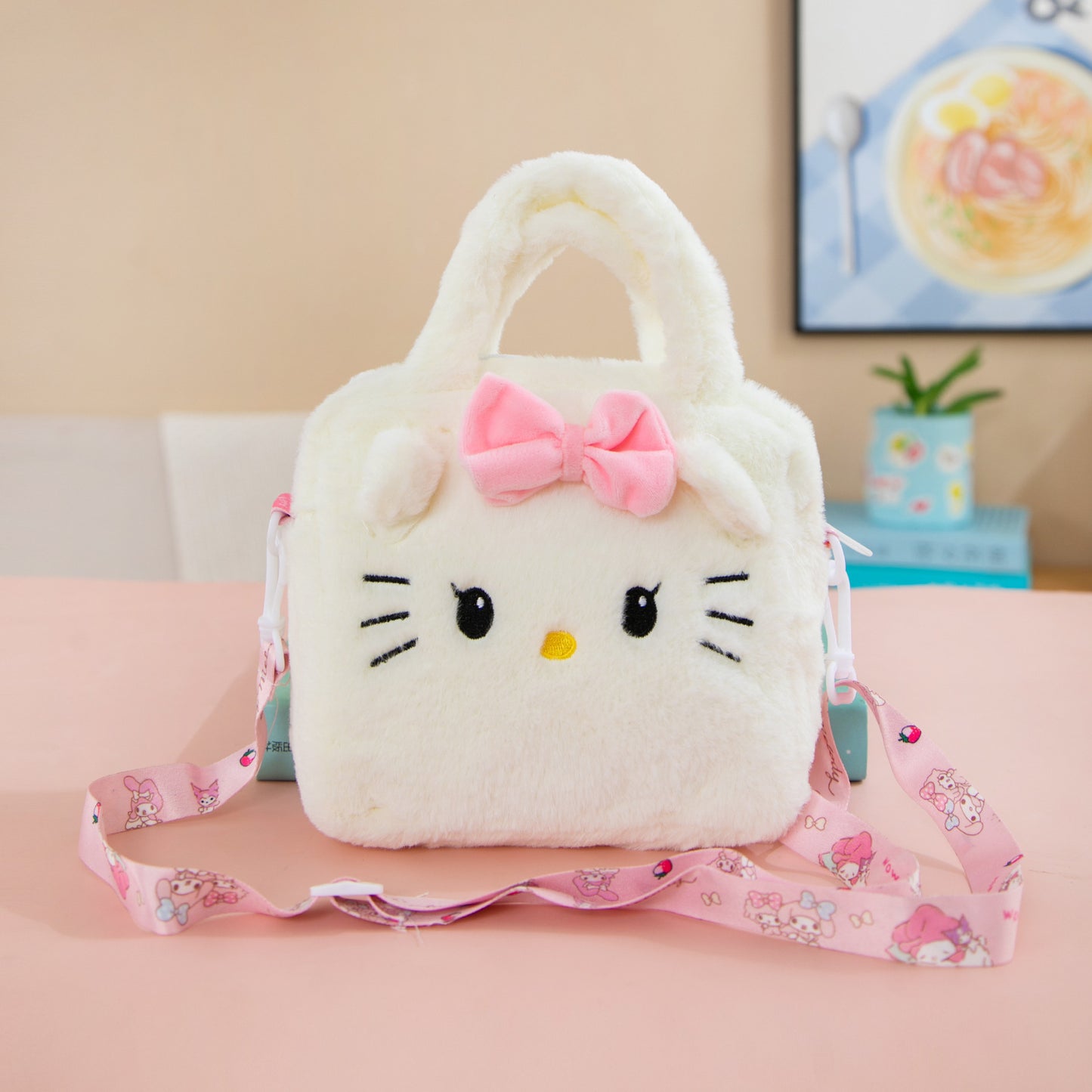 New Cartoon Cute SpongeBob Doll Crossbody Bag Cinnamoroll Babycinnamoroll Girl Plush Toy Bag