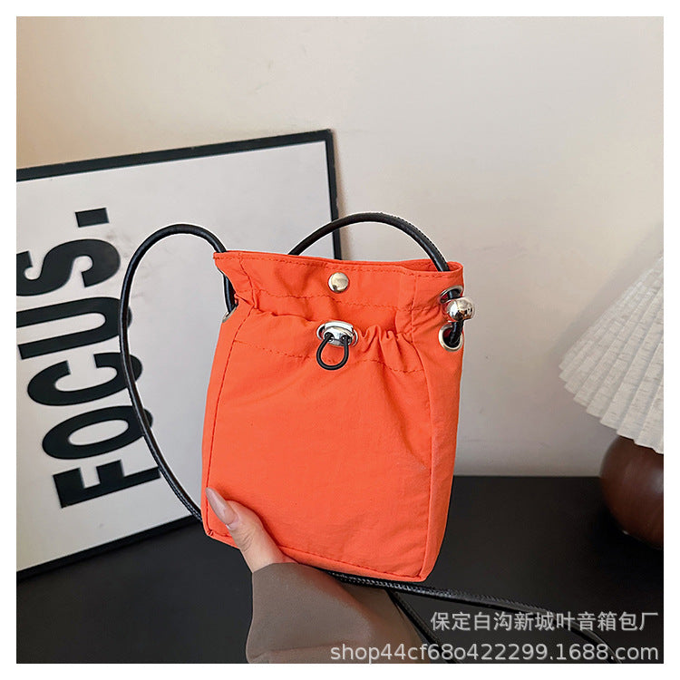 Spring and Summer Leisure All-Match Nylon Messenger Bag Female Lightweight Simple Fashion Change Earphone Bag