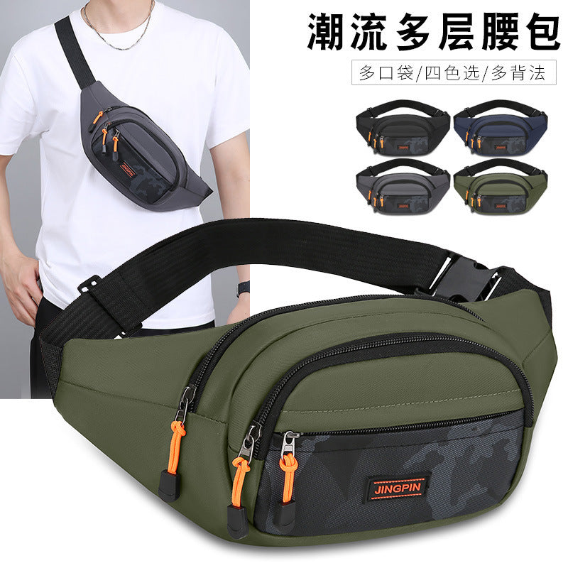 New Exercise Belt Bag Men's Outdoor Multifunctional Chest Bag Waterproof and Hard-Wearing Large Capacity Cash Bags