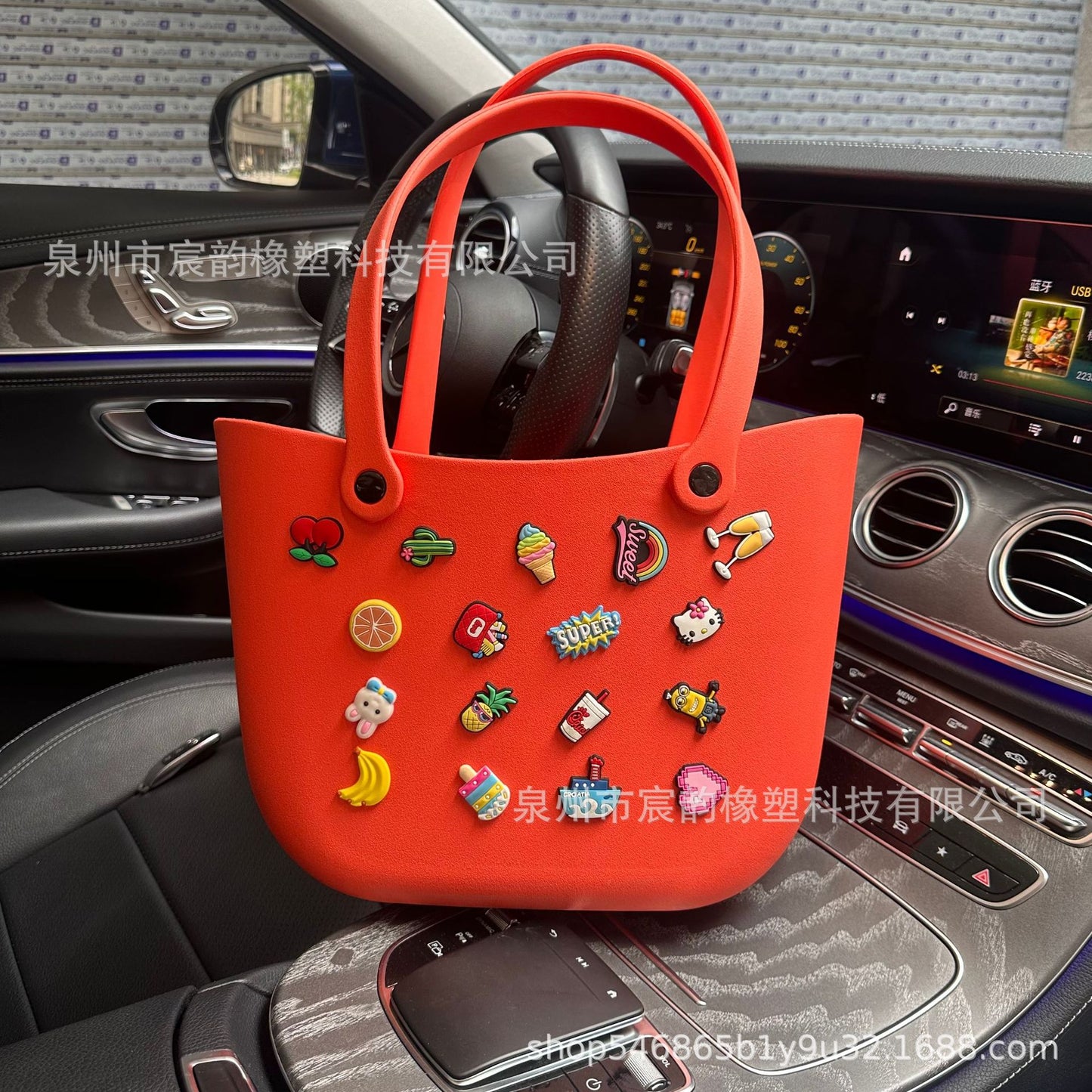 Hot Selling Beach Storage Bag Multi-Color Hole Basket Eva Bag Portable Basket Rubber