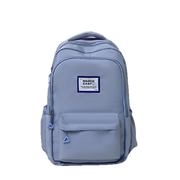 Minimalist High-Capacity Backpack for Students and Daily Use with Fashionable Letter Design
