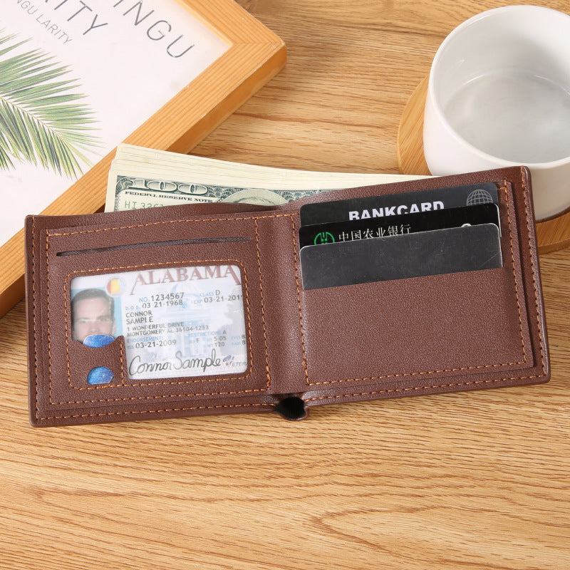 Men's Short Chic Wallet Card Holder Lightweight Expansion Design