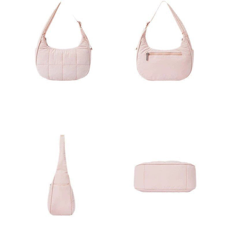 Nylon Shoulder Handbag Women's New Cotton Clothing down Underarm Bag Diamond Crossbody Bag