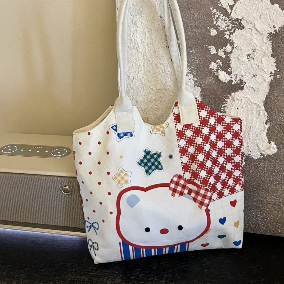 New Bear Good-looking Cute Wild Cartoon Large Capacity Fashion Canvas Bag Shoulder Handbag