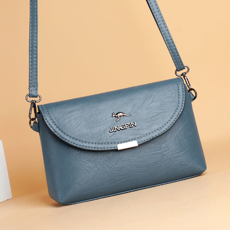 Women's Messenger Bag New High-Grade Temperament Pure Color Pu Shoulder Bag