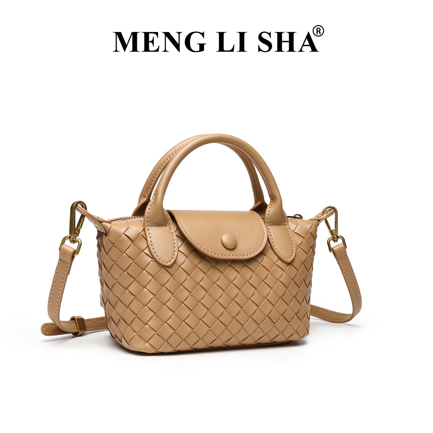 Woven Bag Women's Fashion Longchamps Bag Trendy One-Shoulder Crossbody Dumpling Bag Commuter's All-Matching Portable Small Square Bag