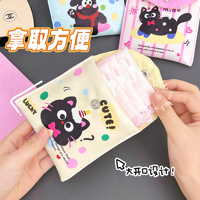 Cute Coin Purse Cartoon Portable Aunt Towel Storage Bag Creative Portable Sanitary Napkin Storage Bag Female