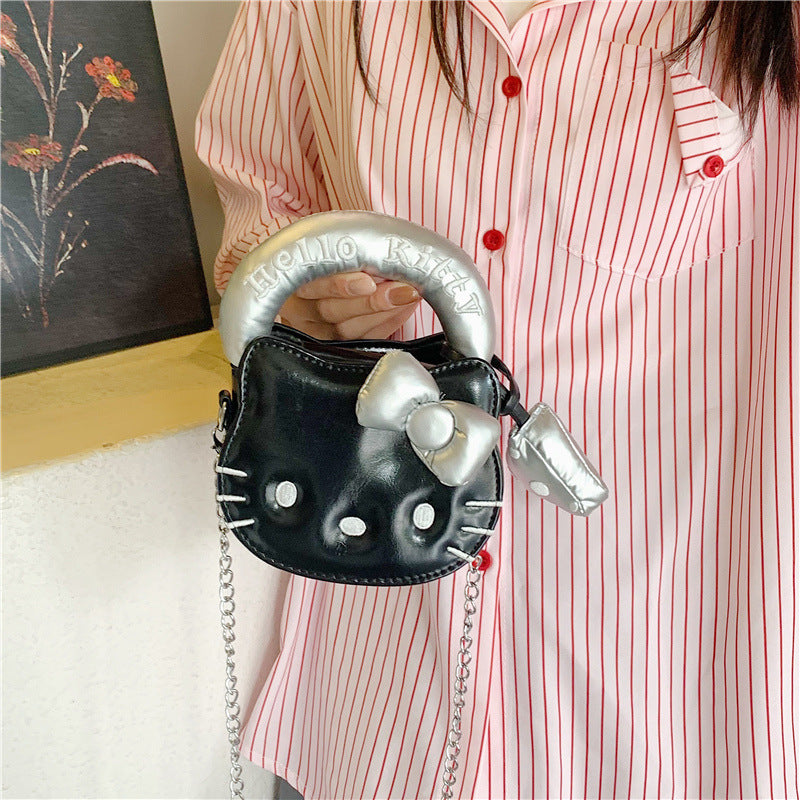KT Mini Crossbody Bag New Cute Cartoon Design Daily Commuter Chain Bag