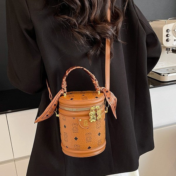 Retro Presbyopic Bucket Bags Women's New High-Grade Fashion Messenger Bag Light Luxury Temperament Shoulder Bag