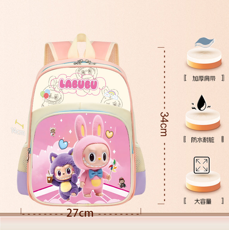 Cute Cartoon Stitch Kids Backpack for Kindergarten and School, Breathable and Waterproof Design with Thick Shoulder Straps