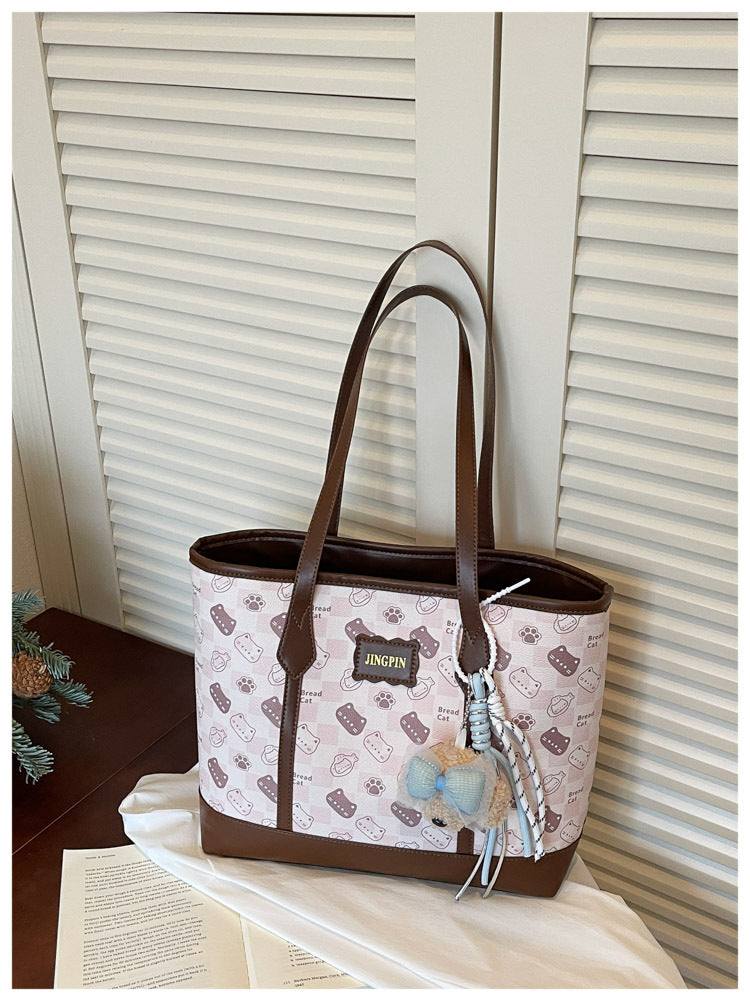New Urban Simple Tote Bag Zipper Closure with Zipper Changing Bag and Mobile Phone Bag Daily Commuting Class Versatile Large Capacity Shoulder Bag