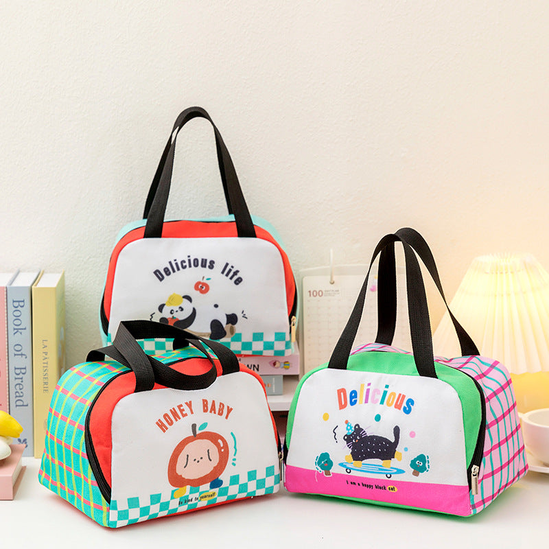New Cute Heat Preservation Lunch Box Bag Student Office Worker Lunch Box Bag Thick Aluminum Foil Handbag