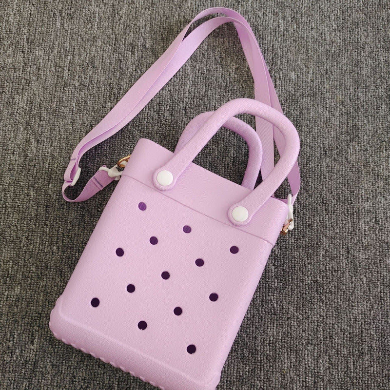 Cute Croc-Style Mini Shoulder Bag with Adjustable Strap for Women, Fashionable and Trendy Everyday Accessory