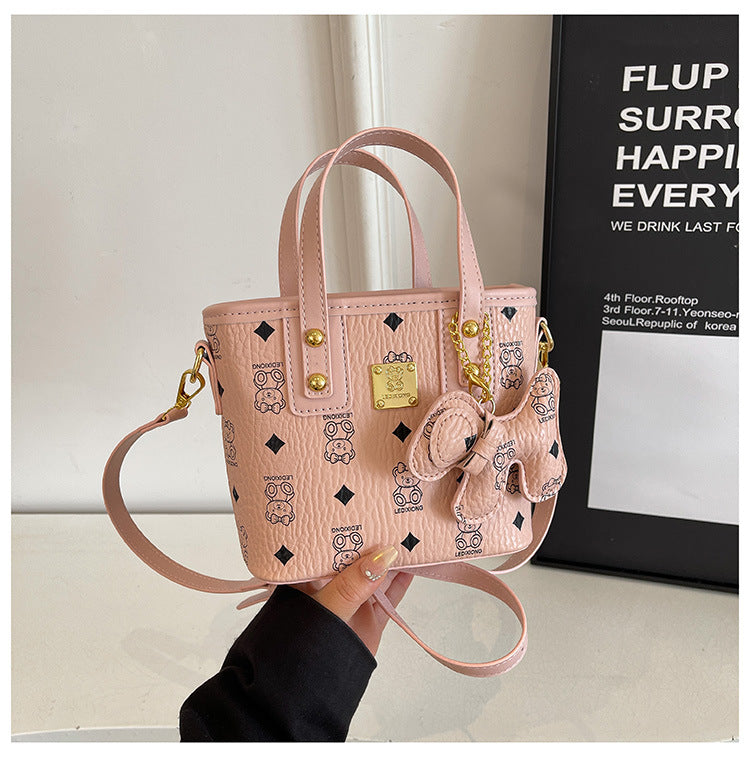 Fashion Printed Portable Vegetable Basket Bag Women's New Western Style All-Matching Shoulder Bag Cute Crossbody Bag
