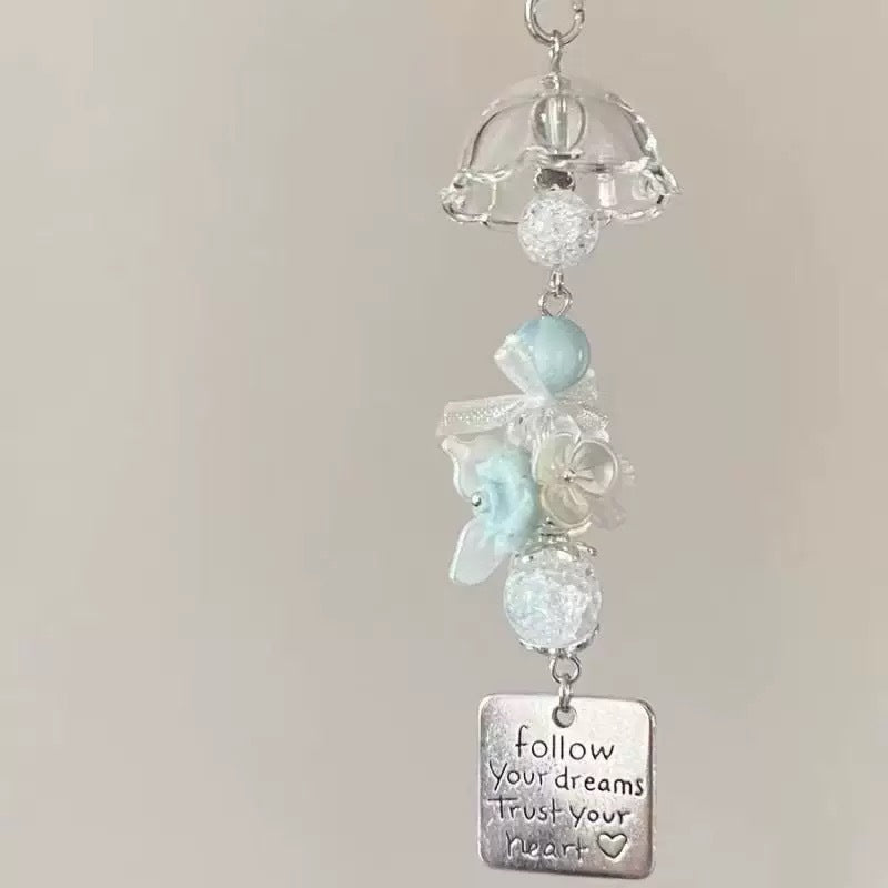 Jasmine maple leaf ginkgo wind chimes pendant phone case charm bag camera keychain lanyard