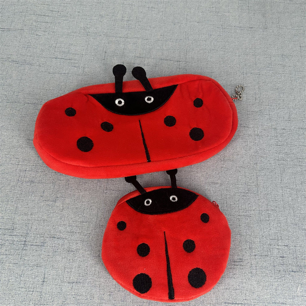 Cute Cartoon Stitch Plush Pencil Case with Matching Coin Purse for Kids and Students