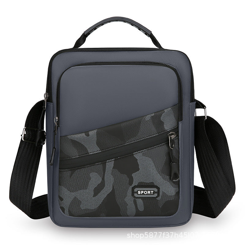 New Multifunctional Men's Bag Korean Style Minimalism Outdoor One Shoulder Messenger Bag Trendy Men's Large Capacity Shoulder Bag
