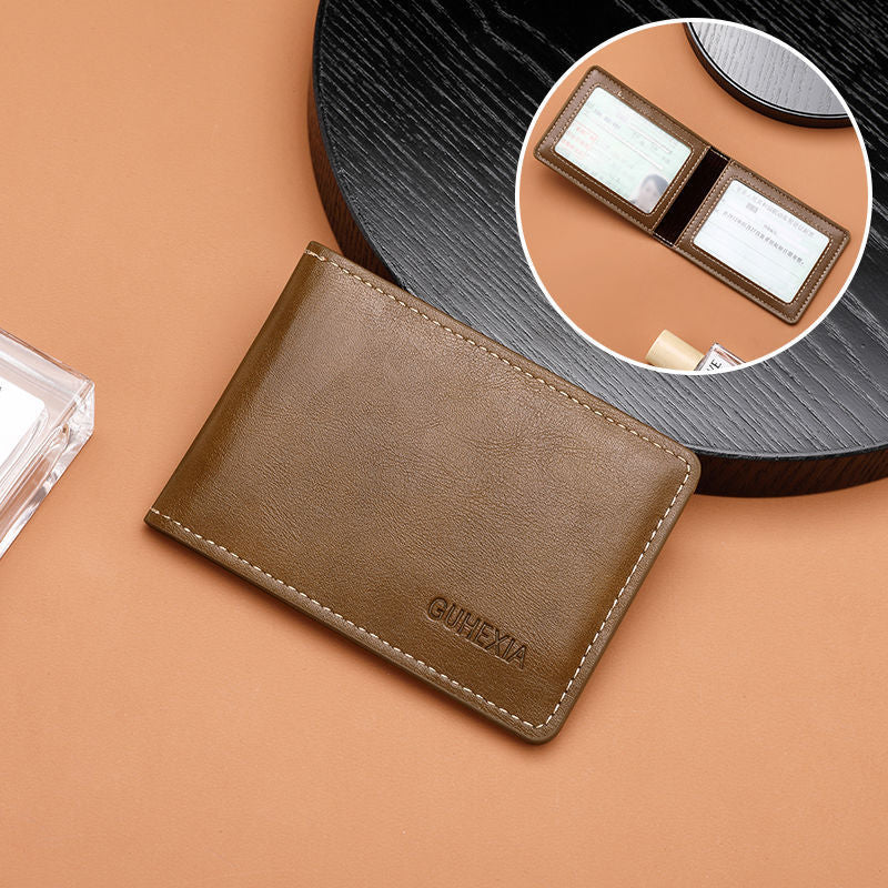 Retro Leather Driving License Leather Case Men's Multi-Functional Certificate Card Holder Motor Vehicle Card Holder Ultra-Thin Driving License Clip