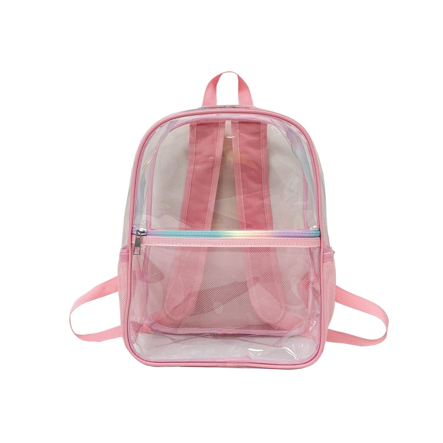 Transparent Large Capacity Backpack PVC Waterproof Solid Color Backpack Simple Commute Large Capacity Student Schoolbag