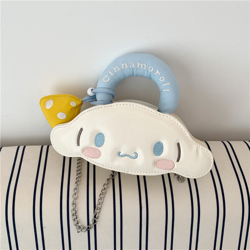 Cute Kawaii My Melody Handbag with Bow and Chain Strap, Perfect for Daily Use and Fashion Lovers