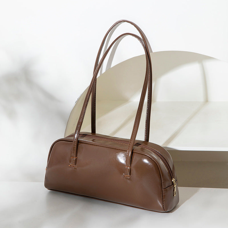 New Simple Large Capacity Boston Women's Fashion Underarm Shoulder Bag Urban Simple Style Trendy Design