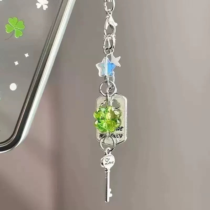 Jasmine maple leaf ginkgo wind chimes pendant phone case charm bag camera keychain lanyard