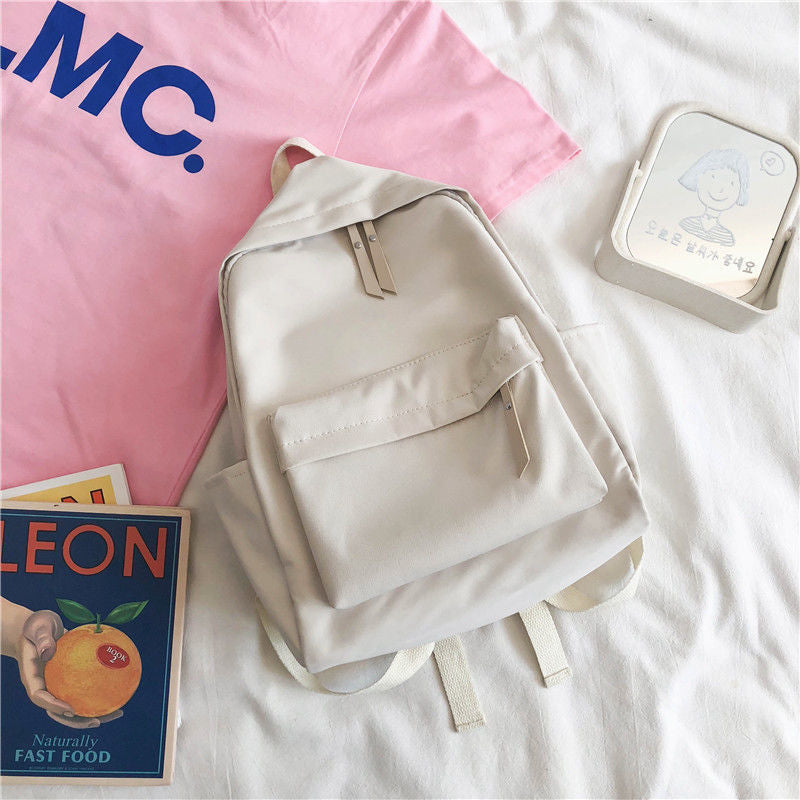 Minimalist Campus Backpack for Students with Waterproof Canvas, Large Capacity and Comfortable Padded Straps
